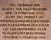 Memorial Stone for the Battle of Helsingborg